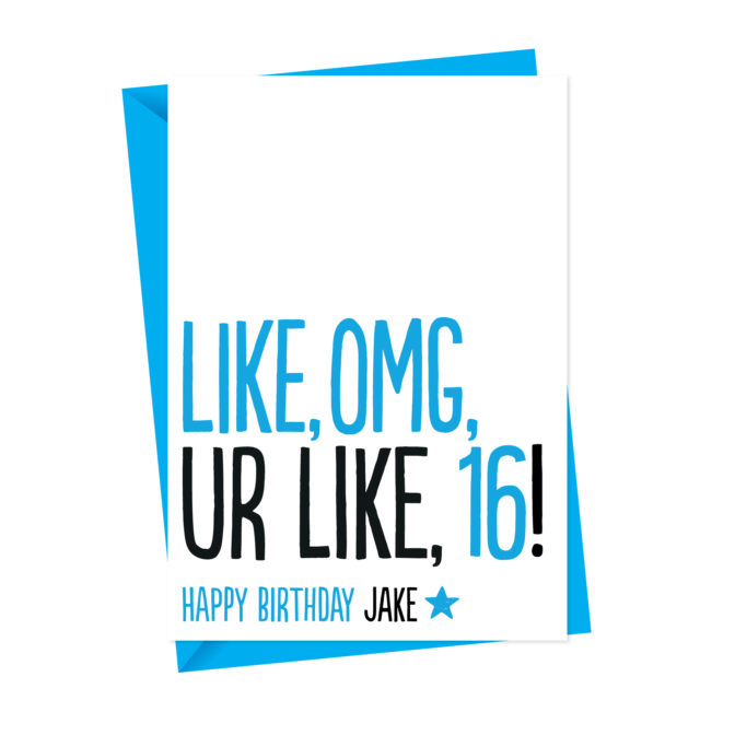 Teenager Birthday Card Personalised