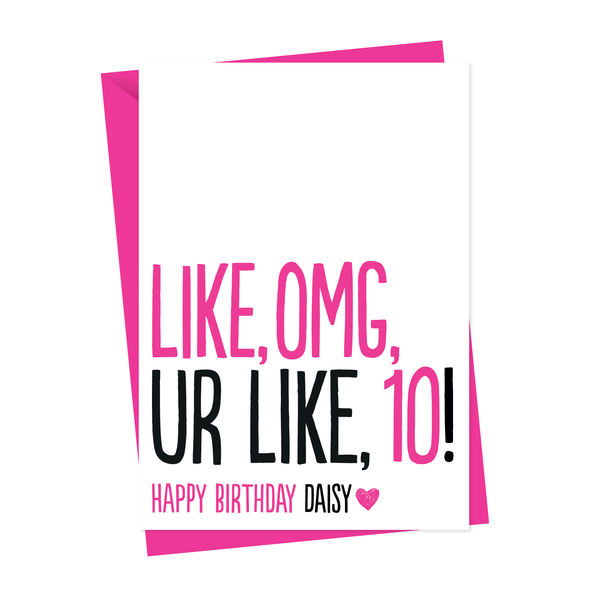 Teenager Birthday Card Personalised