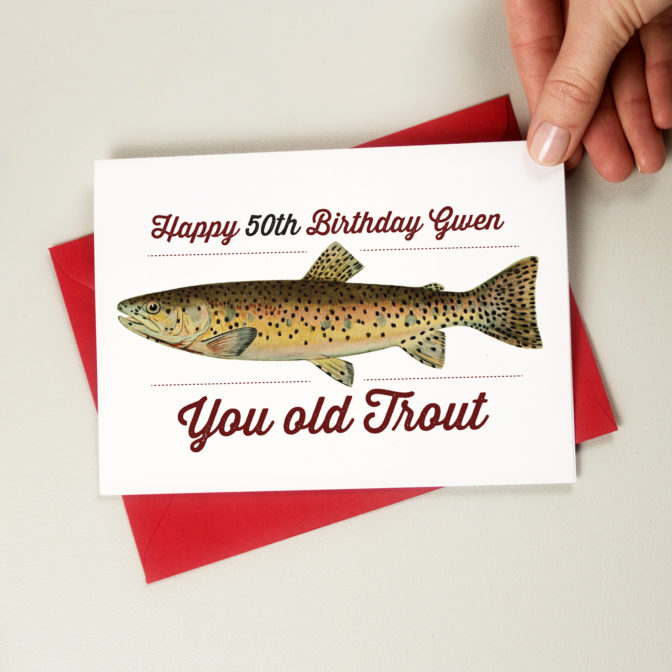 Old Trout Funny Birthday Card