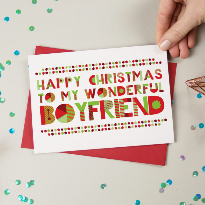Wonderful Boyfriend Christmas Card