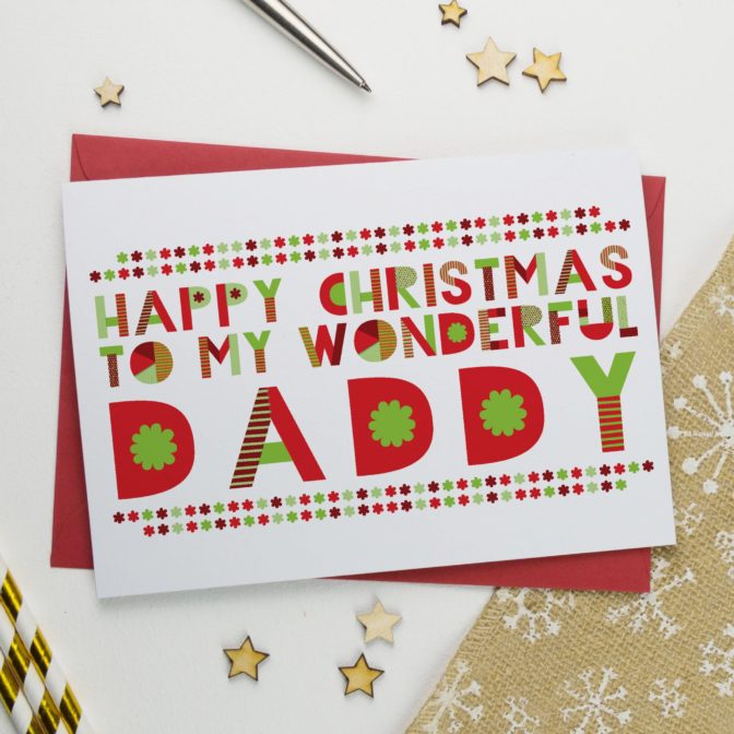 Wonderful Dad/Daddy/Father Christmas Card
