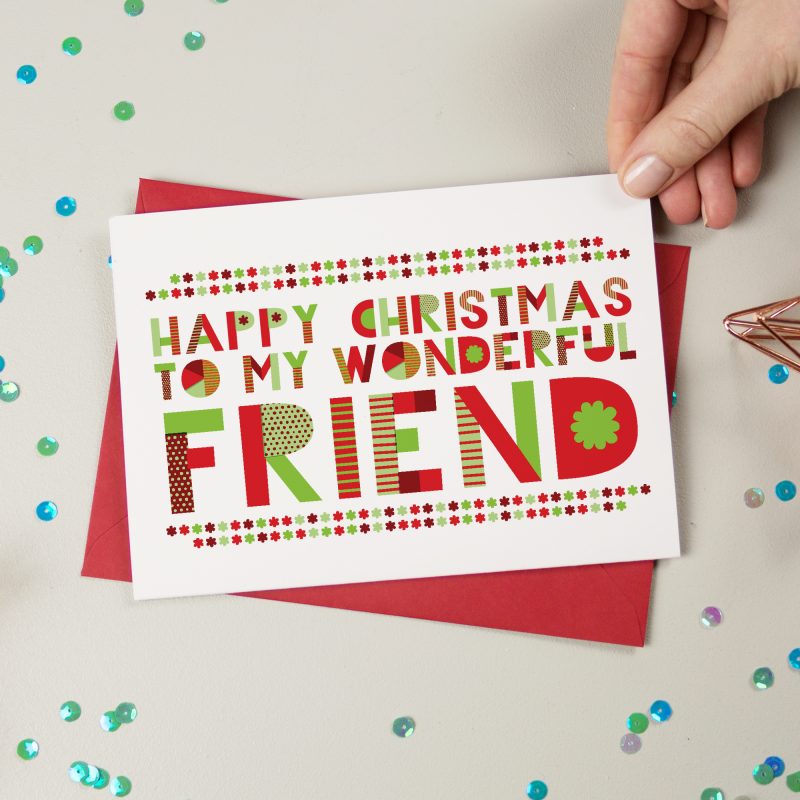 Christmas Card for An Amazing Friend - Christmas Card - AisforAlphabet