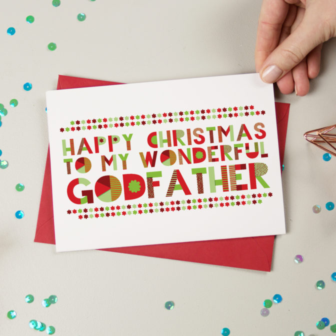 Wonderful Godfather Christmas Card