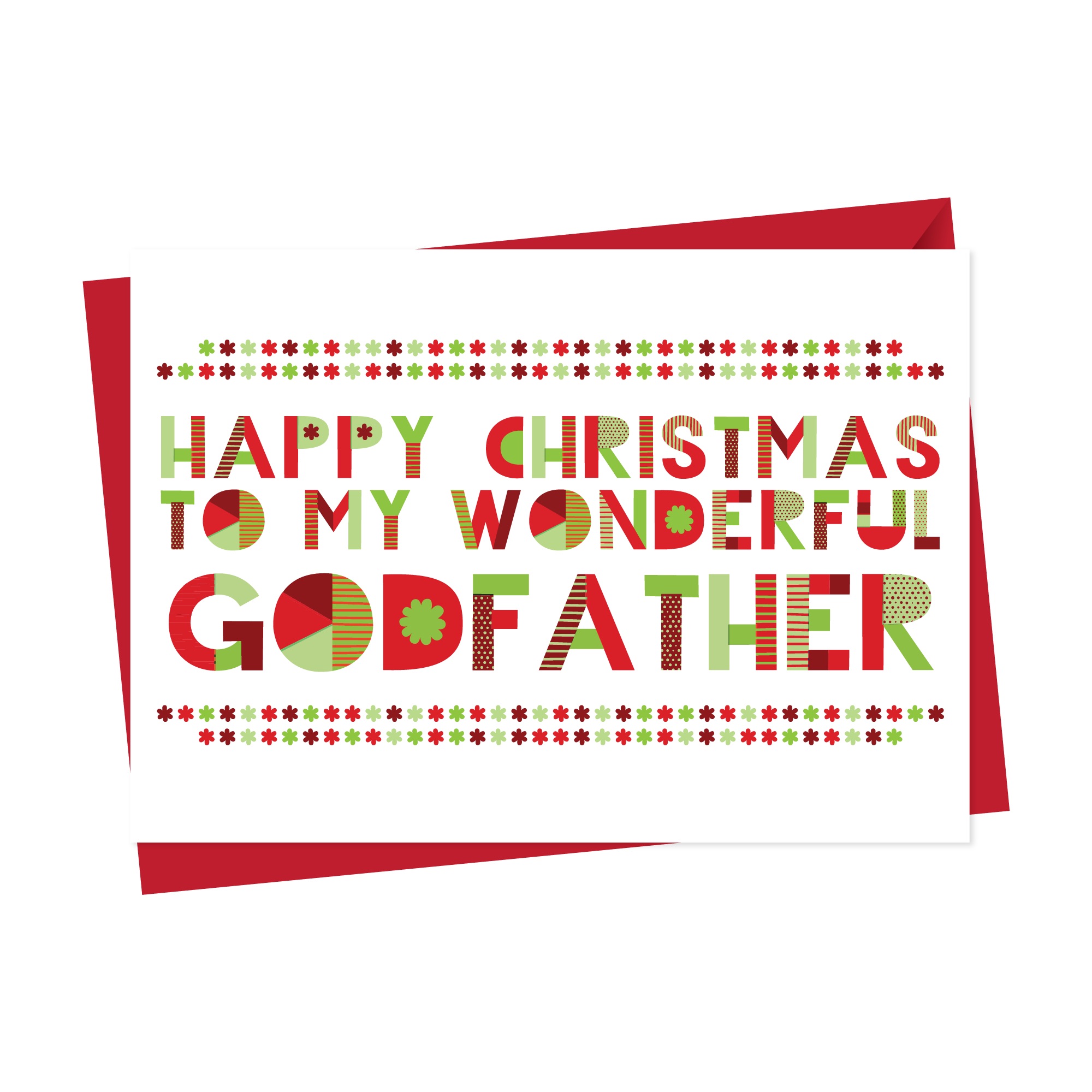 Wonderful Godfather Christmas Card