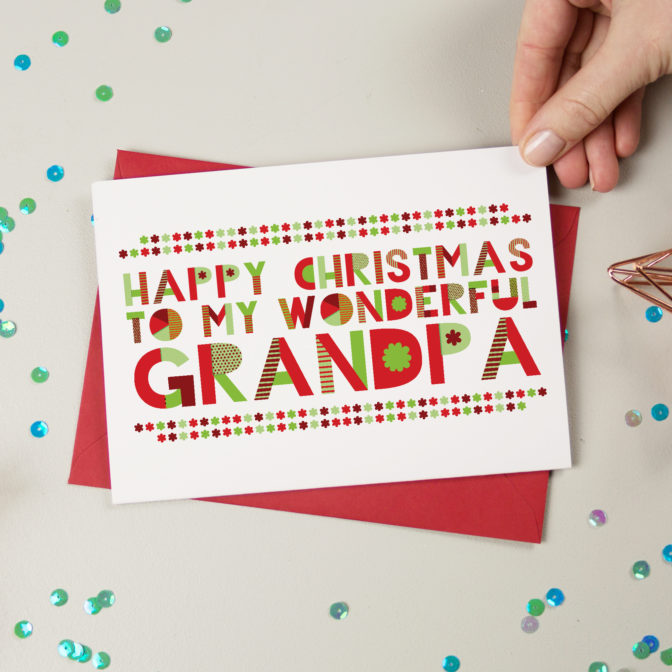 Wonderful Grandpa/Gramps/Grampy Christmas Card