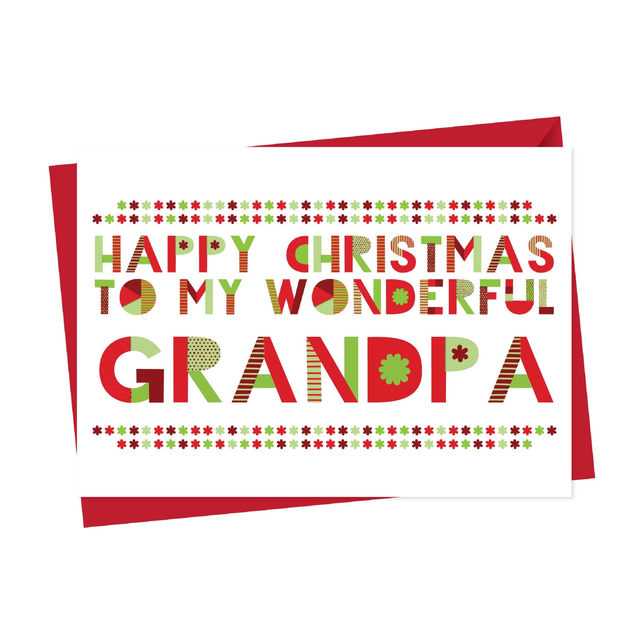 Wonderful Grandpa/Gramps/Grampy Christmas Card