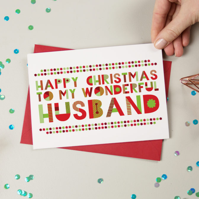 Wonderful Husband Christmas Card