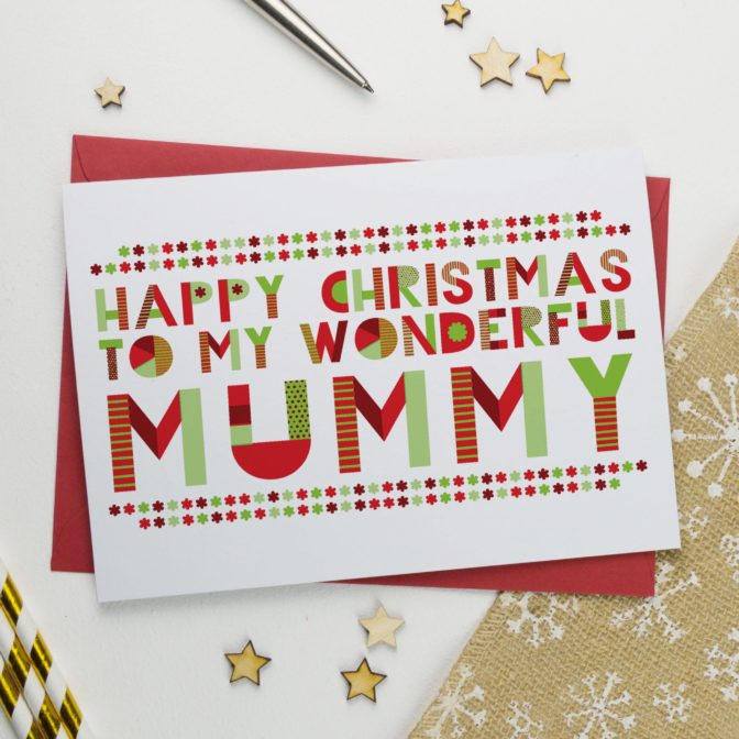 Wonderful Mum/Mummy/Mother Christmas Card