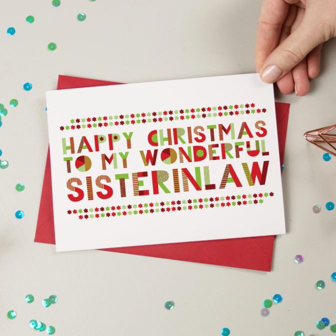 Wonderful Sister in Law Christmas Card