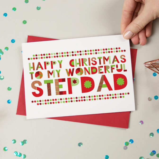 Wonderful Step Dad Christmas Card