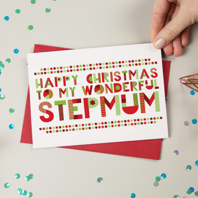 Wonderful Step Mum Christmas Card