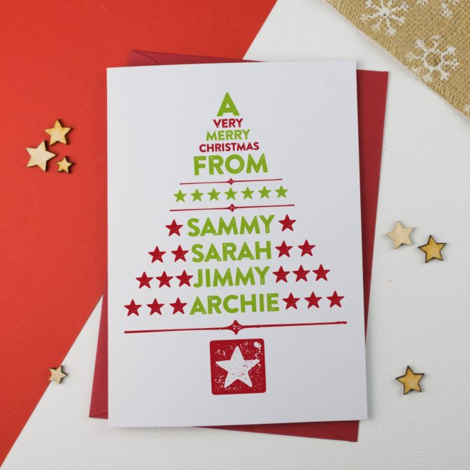 Personalised Christmas Tree Card