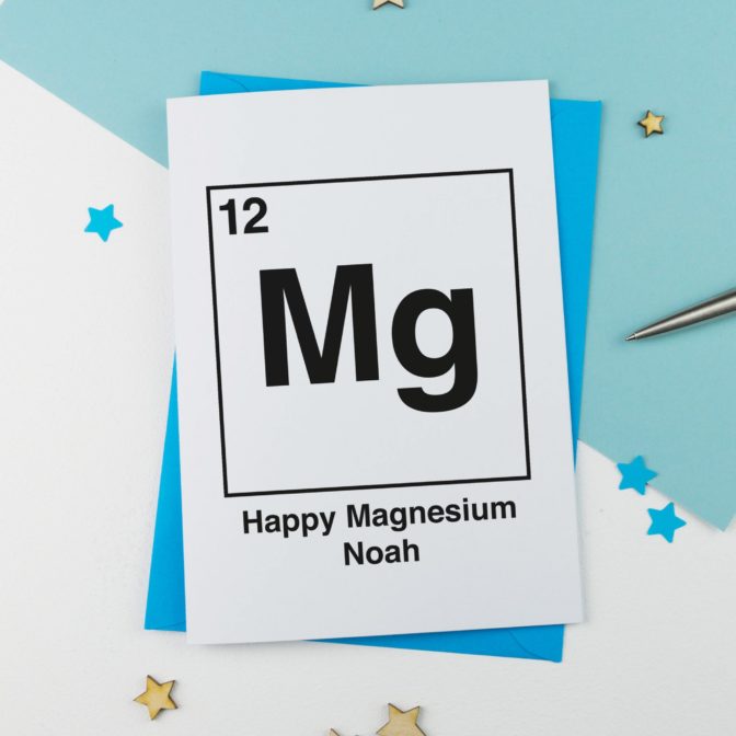 Personalised Atomic Element Birthday Card