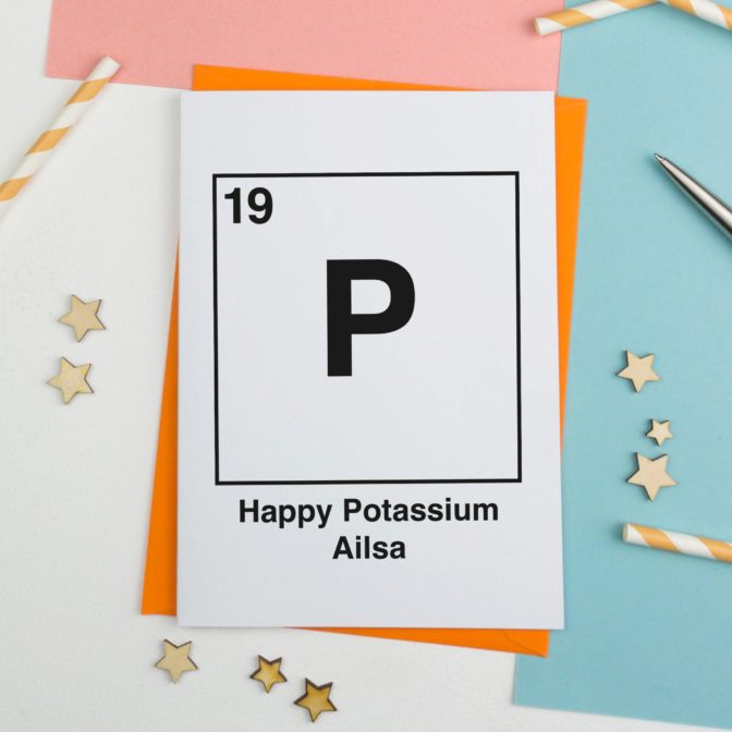 Personalised Atomic Element Birthday Card