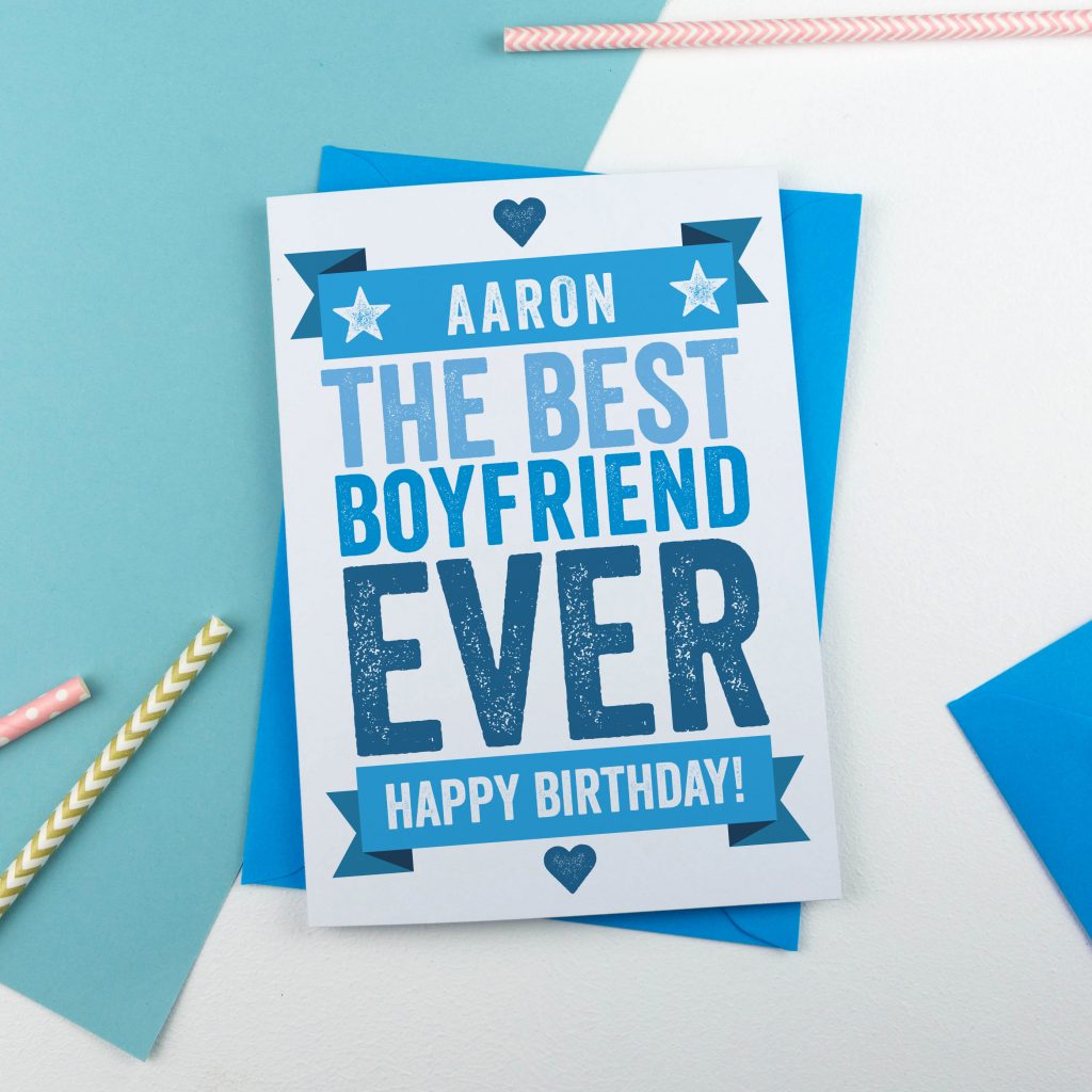 Personalised Best Boyfriend Ever Birthday Card