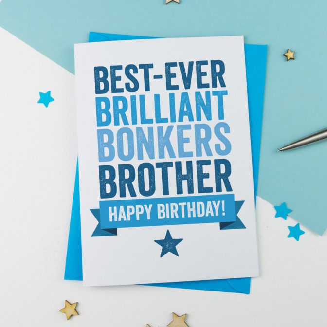Personalised Birthday Card For Brother