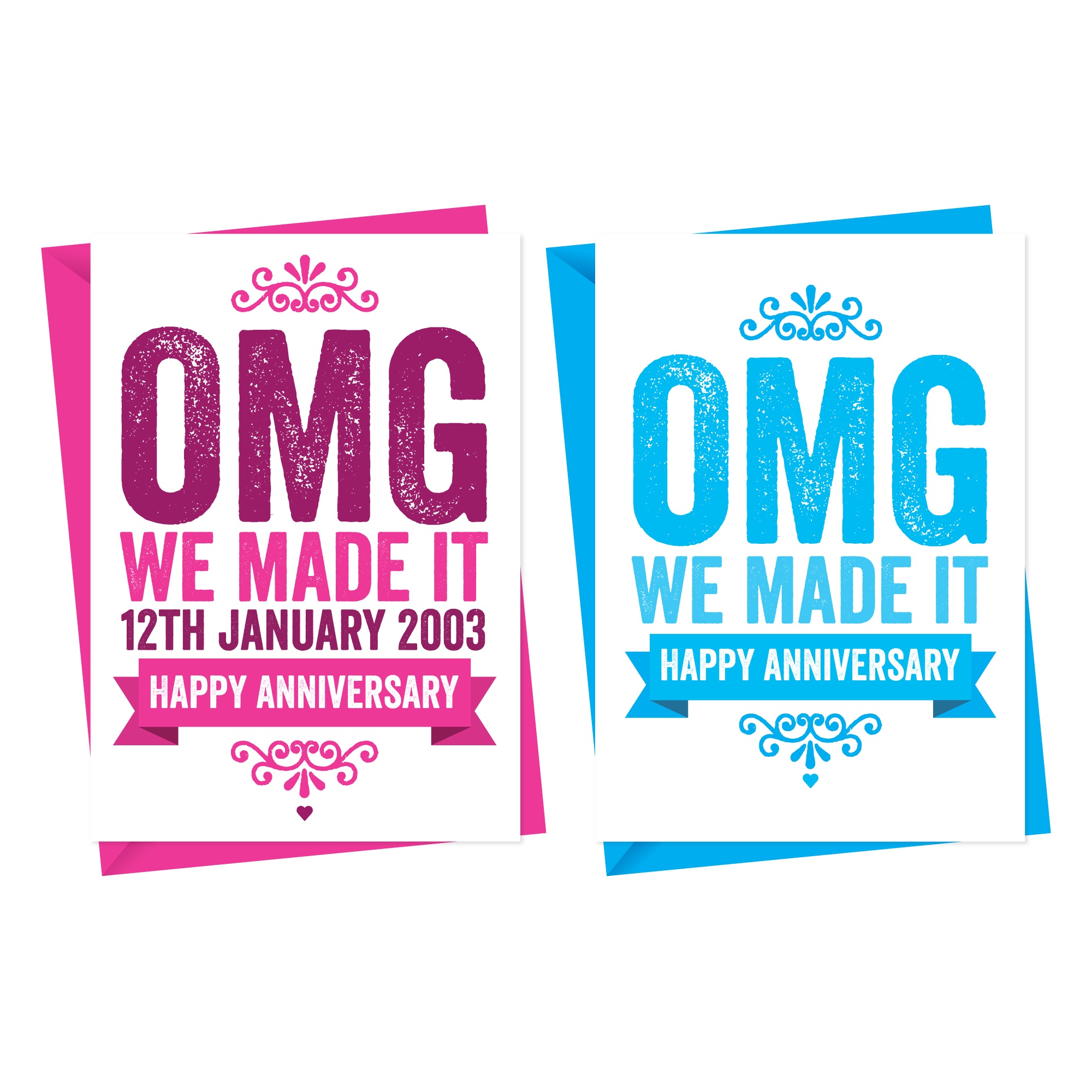 Personalised Omg Anniversary Card