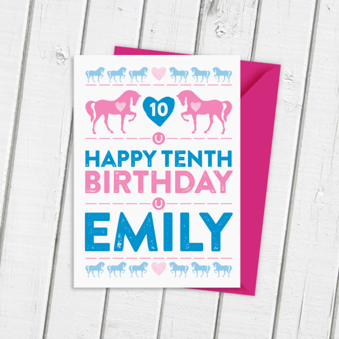 Personalised Horse And Pony Birthday Card