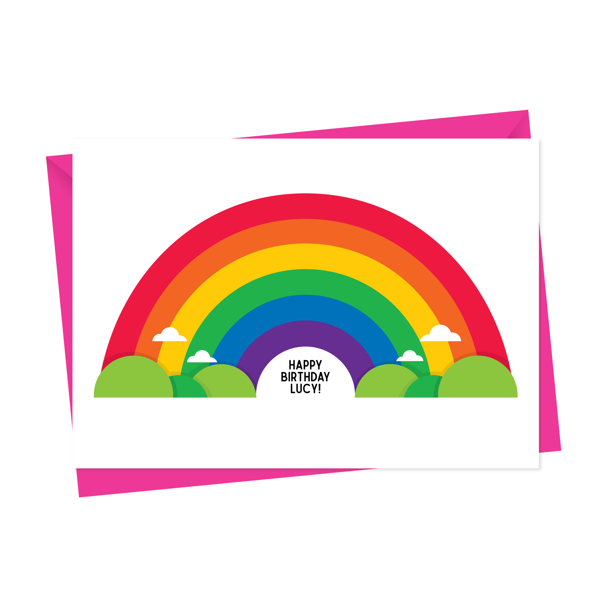 Personalised Rainbow Birthday Card