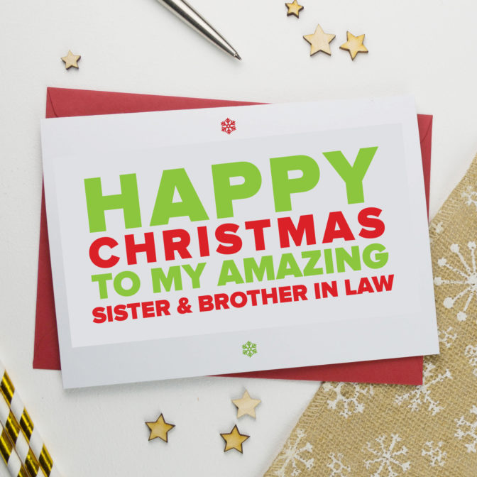 Christmas Card for An Amazing Sister and Brother in Law