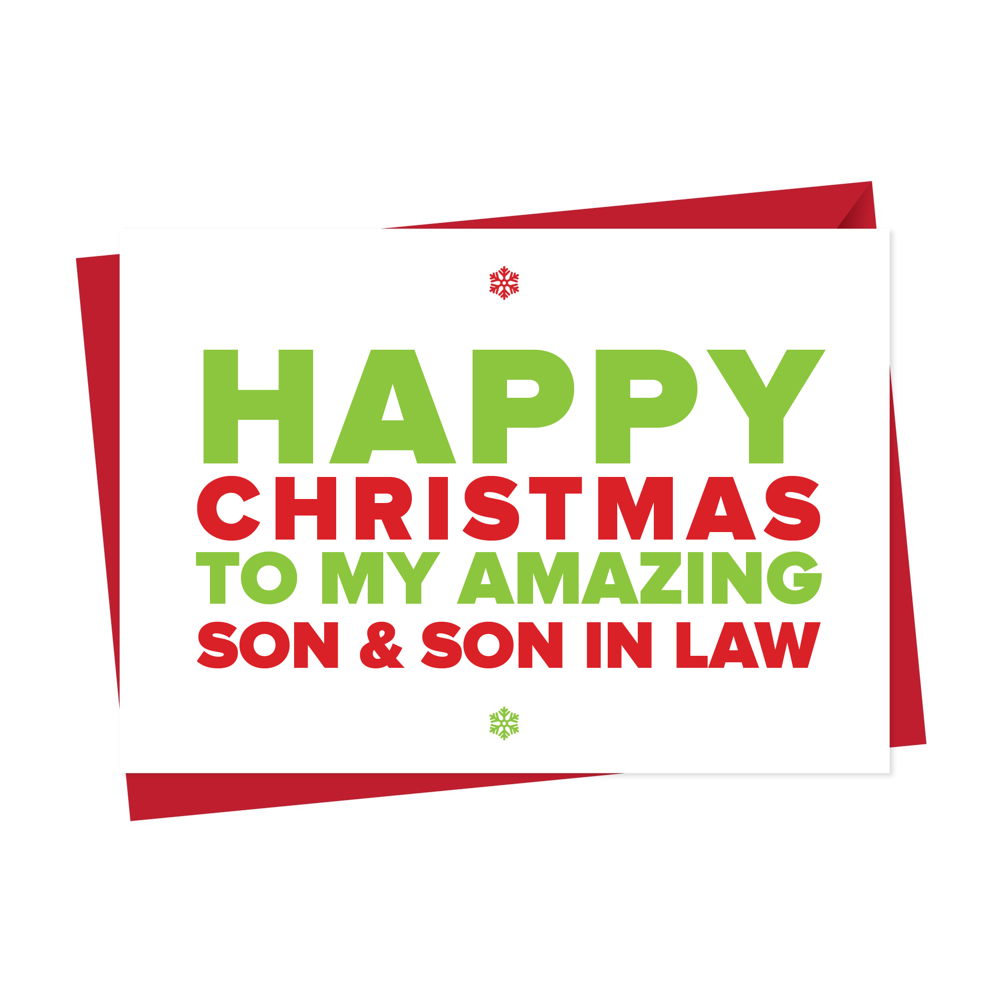Christmas Card for An Amazing Son & Son in Law