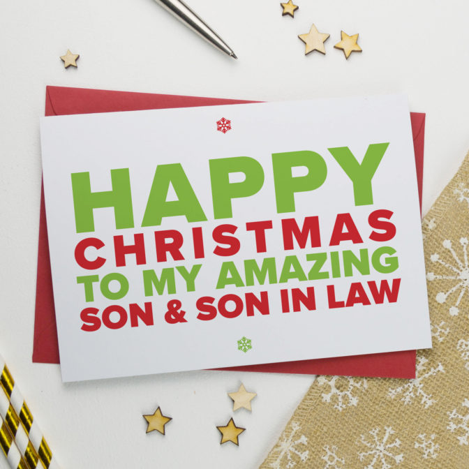 Christmas Card for An Amazing Son & Son in Law