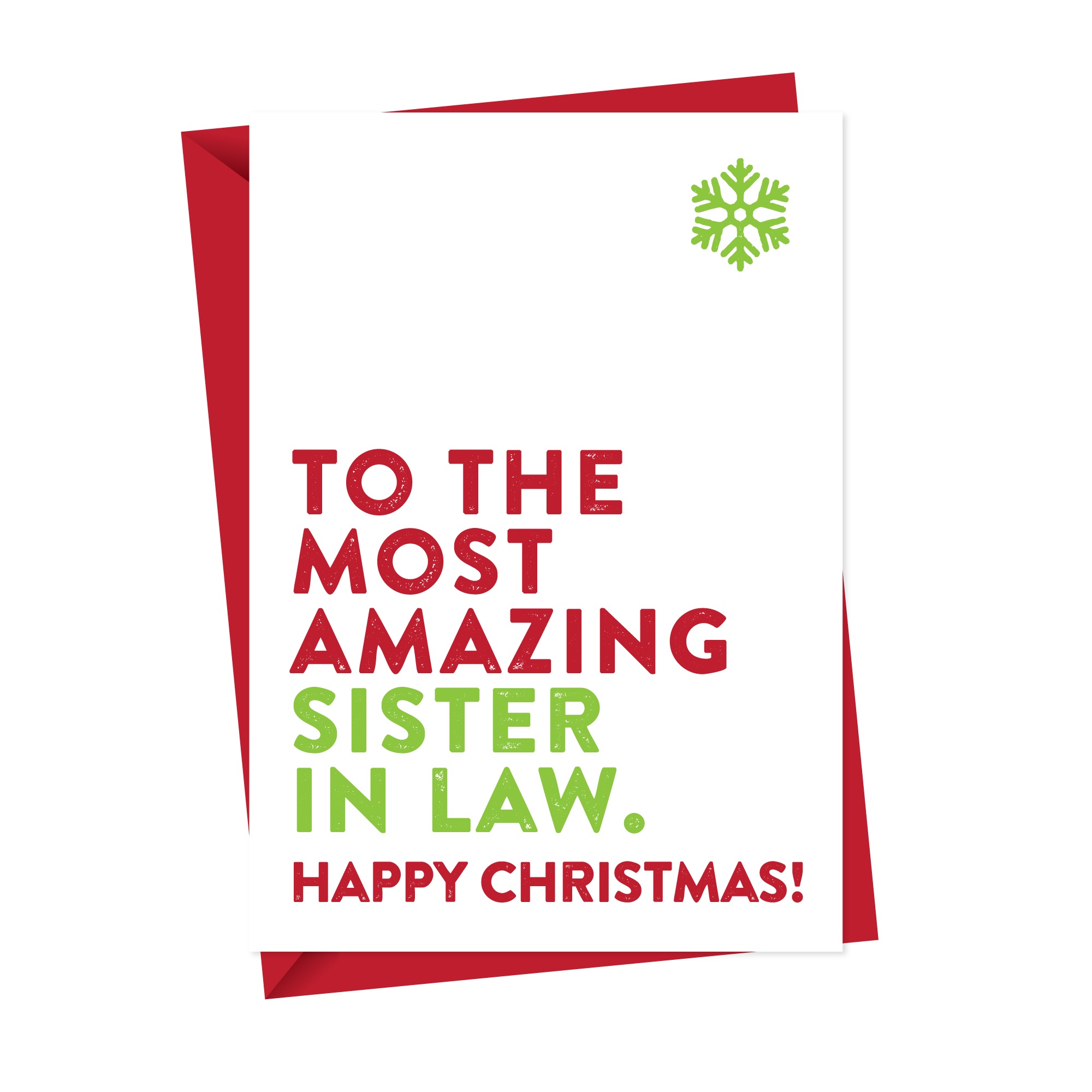 Most Amazing Sister in Law Christmas Card