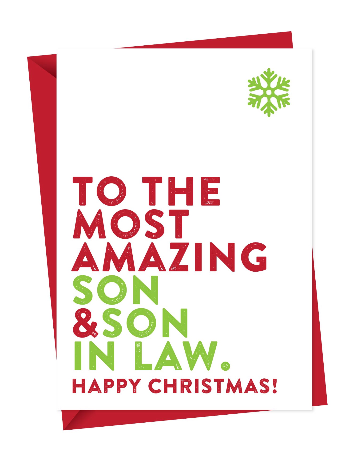 Most Amazing Son & Son in Law Christmas Card