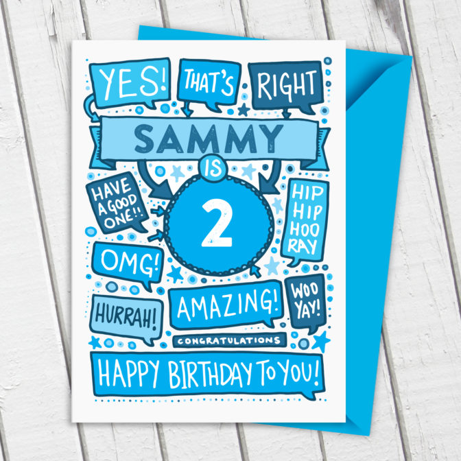That's Right Birthday Personalised Illustrated Card