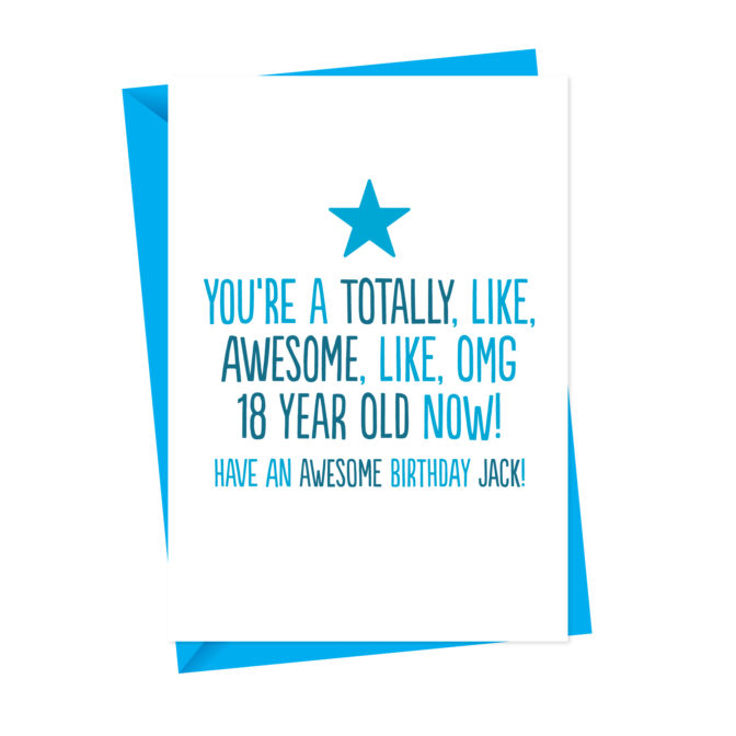 Totally Awesome Personalised Birthday Card