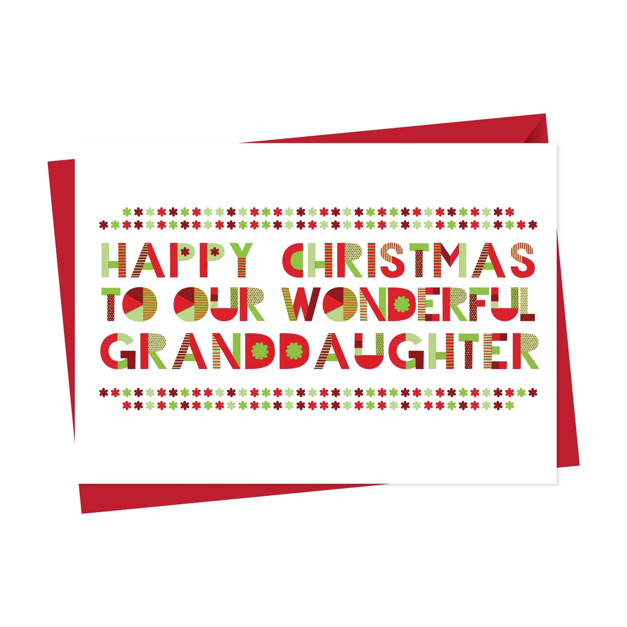 Wonderful Granddaughter Christmas Card