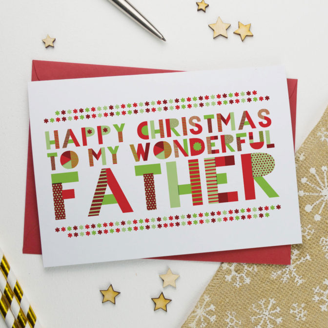 Wonderful Dad/Daddy/Father Christmas Card