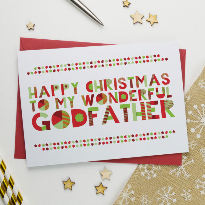 Wonderful Godfather Christmas Card