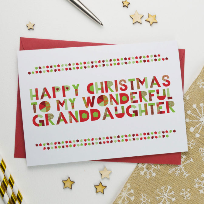 Wonderful Granddaughter Christmas Card