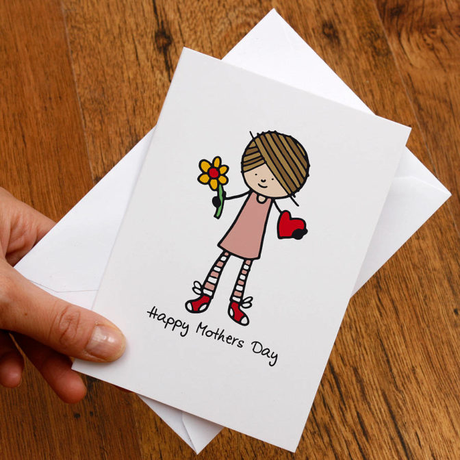 Illustrated Girls Mothers Day Card