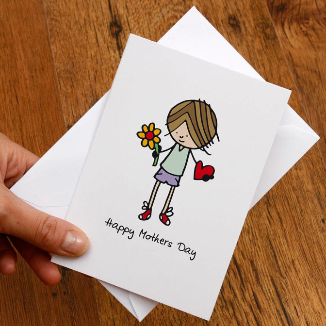 Illustrated Boys Mothers Day Card