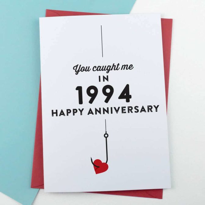 Anniversary Card For Fisherman / Fisherwoman