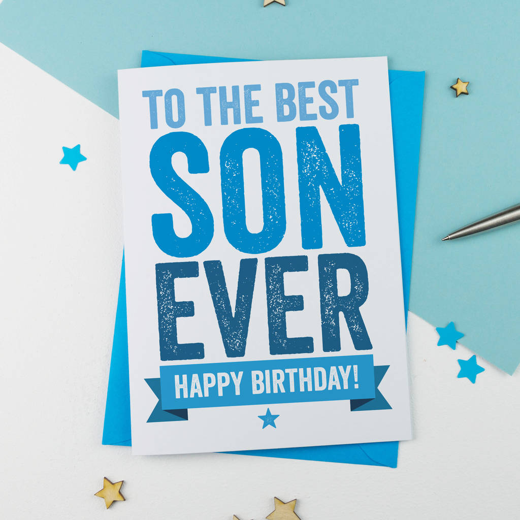 Son Birthday Card - Birthday Card - A is for Alphabet