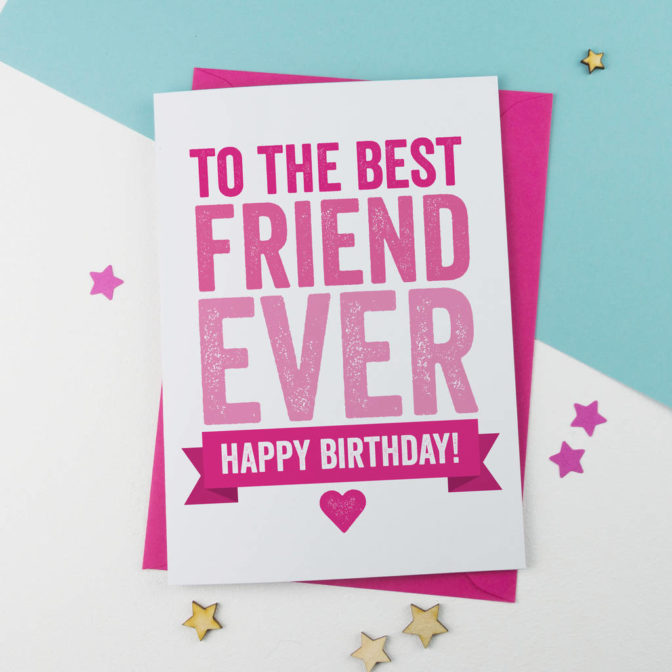Best Friend Birthday Card - Birthday Card - A is for Alphabet