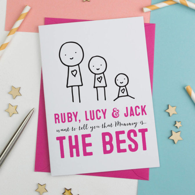 Mummy From The Kids Personalised Birthday Card