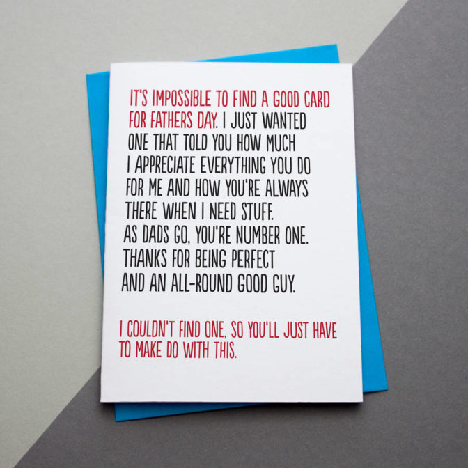 Impossible to Find... Fathers Day Card