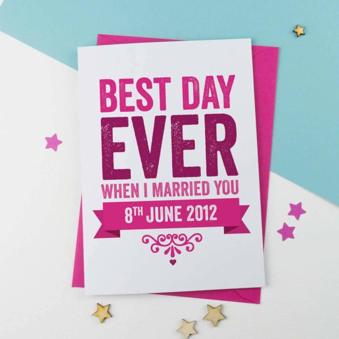 Best Day Ever Personalised Anniversary Card