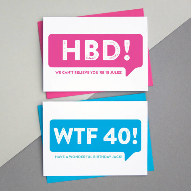 Personalised Speech Bubble Birthday Card