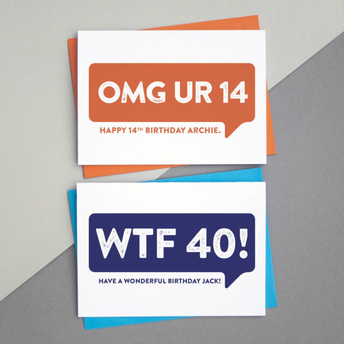 Personalised Speech Bubble Birthday Card