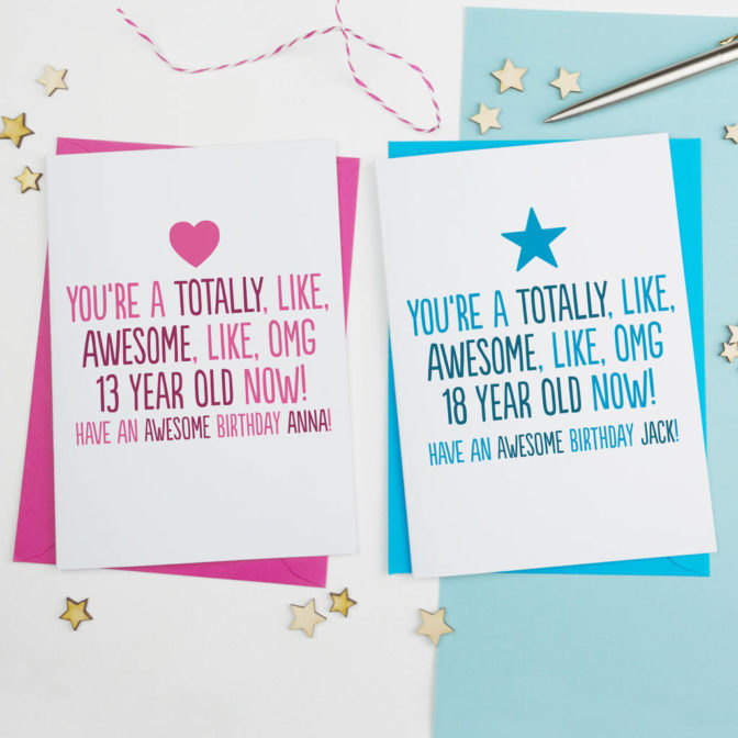 Totally Awesome Personalised Birthday Card