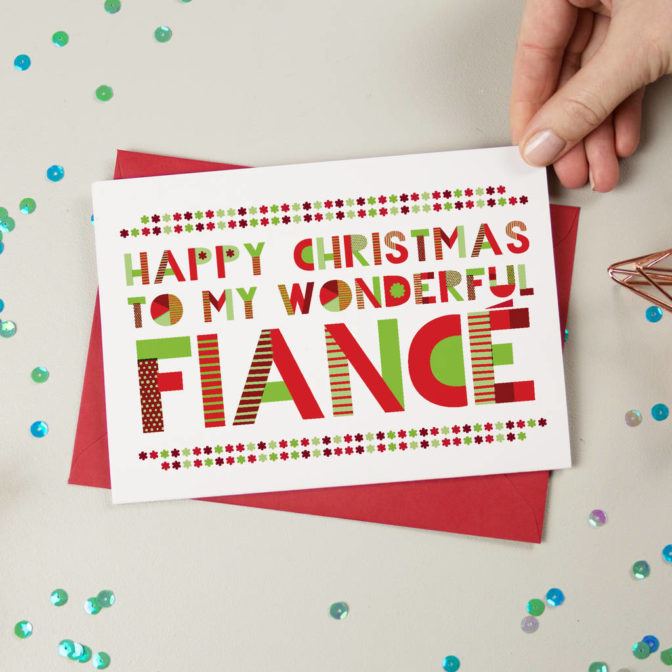 Wonderful Fiance or Fiancee Christmas Card