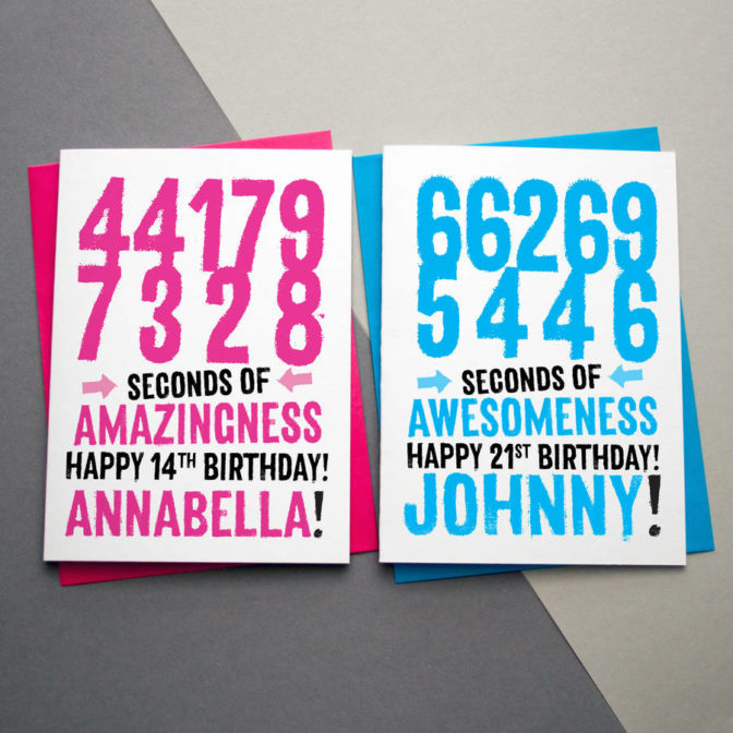 Your Age In Seconds Personalised Birthday Card
