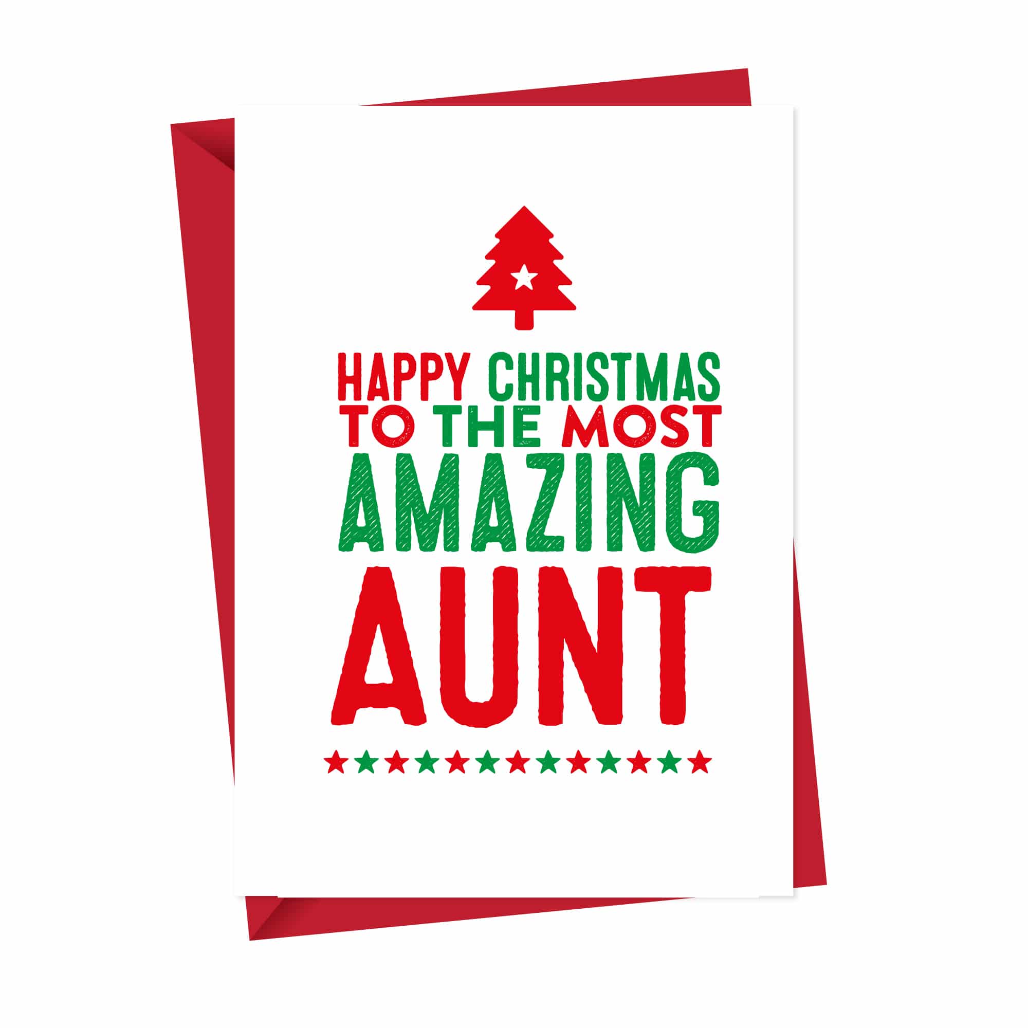 Amazing Aunt/Auntie/Aunty Christmas Card