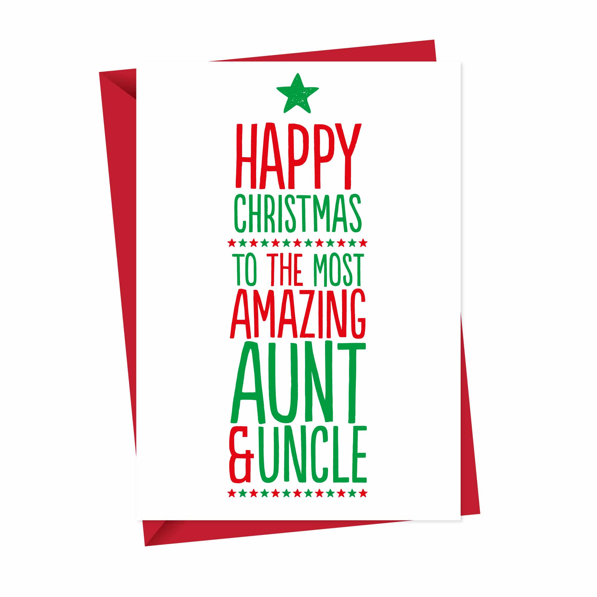 Amazing Auntie and Uncle Xmas Card