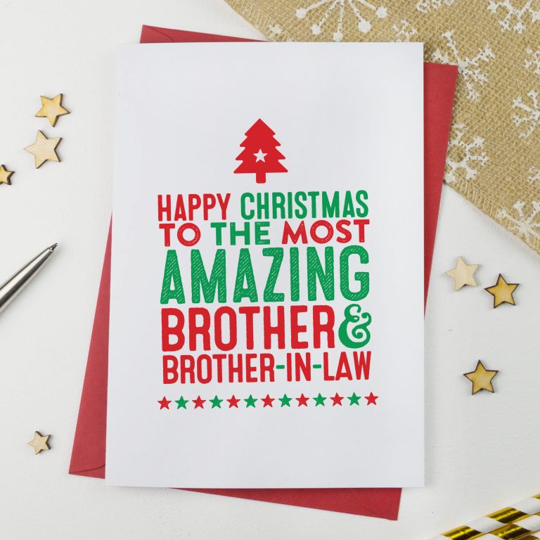 Amazing Brother & Brother in Law Christmas Card